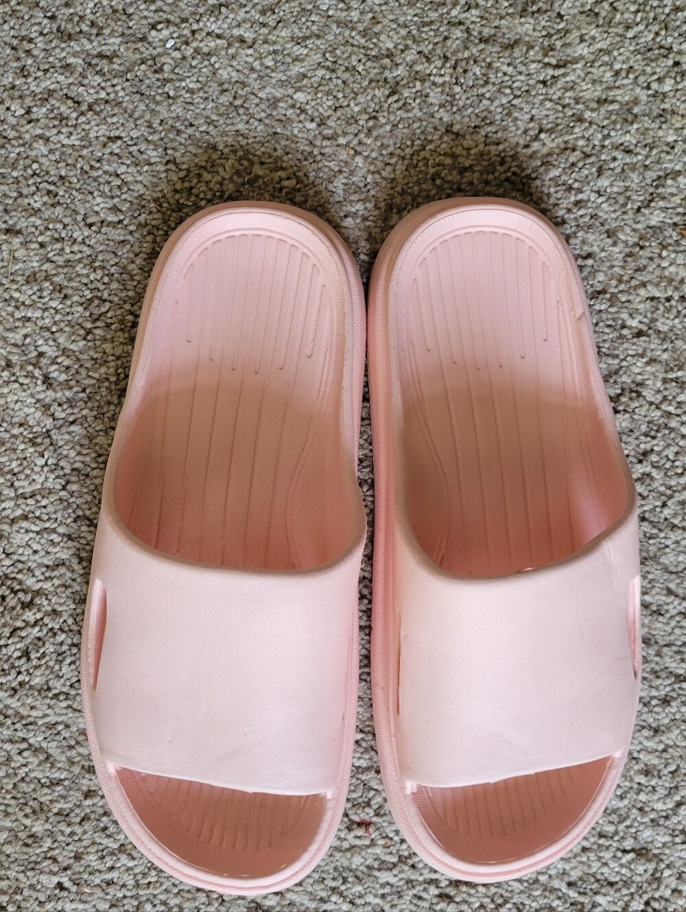 Light Pink Slide Sandals - Casual Slip-On Slides